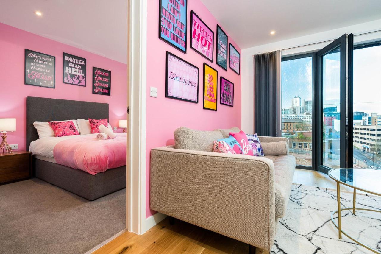 Maevela Apartments ☆ Pink Luxury Apartment With Balcony - Birmingham City Centre - 5 Min Walk From Bullring, Cube, Mailbox, New Street Station - Free Netflix & Wifi Ngoại thất bức ảnh